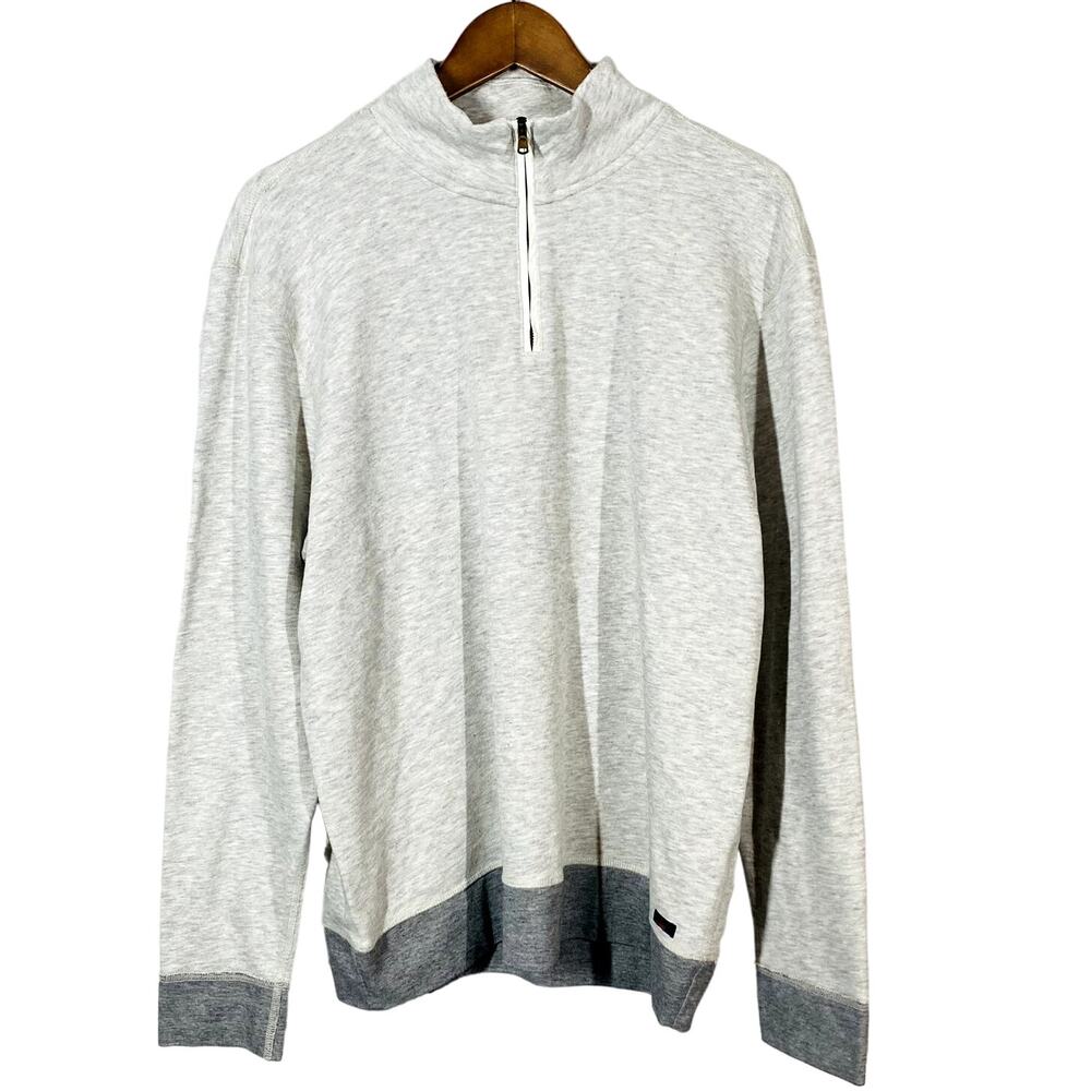 Faherty Gray Long Sleeve Shirt